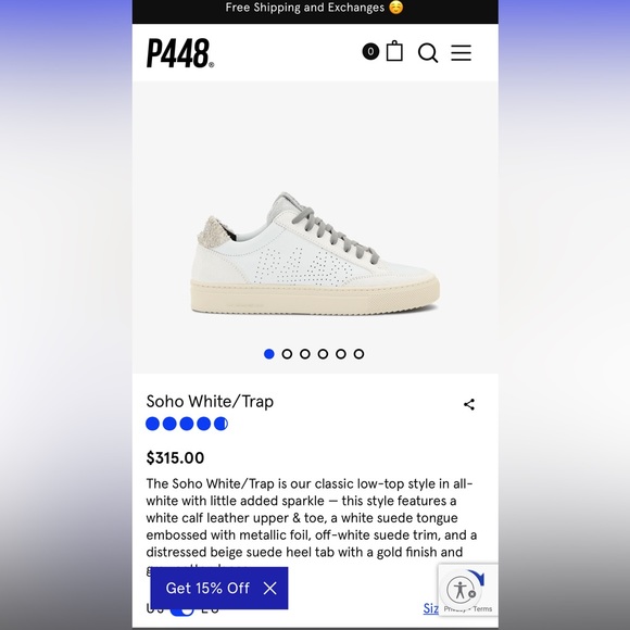 P448 Soho White/Trap sneaker - Picture 2 of 7